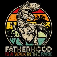 Vintage Fatherhood Is A Walk In The Park Dad T Rex Dinosaur Bag