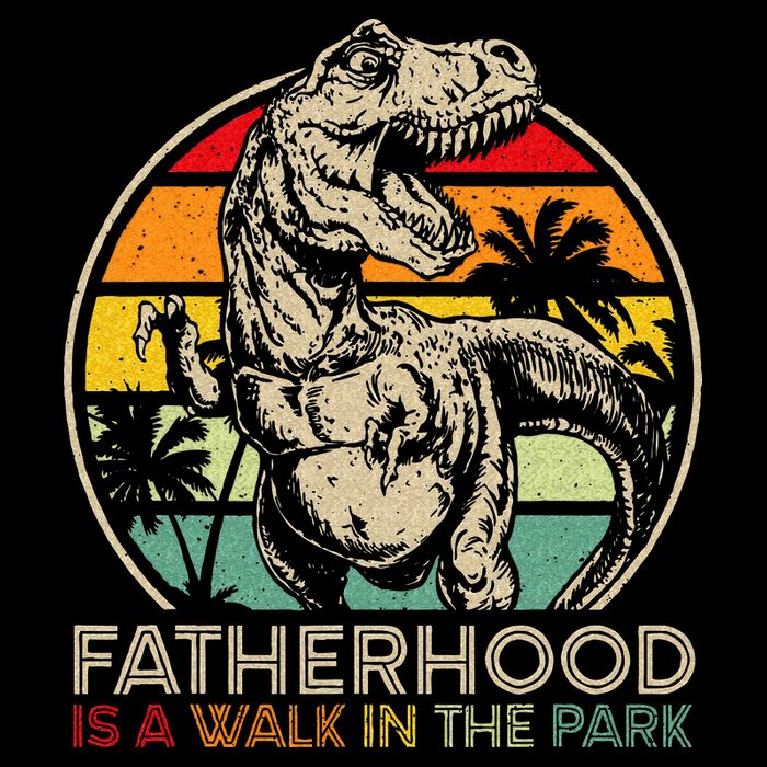 Vintage Fatherhood Is A Walk In The Park Dad T Rex Dinosaur Bag