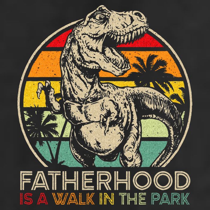 Vintage Fatherhood Is A Walk In The Park Dad T Rex Dinosaur Golf Towel
