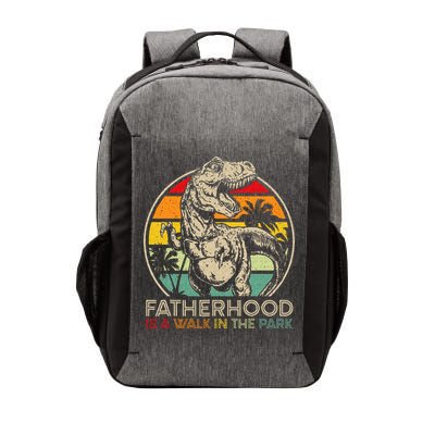 Vintage Fatherhood Is A Walk In The Park Dad T Rex Dinosaur Vector Backpack