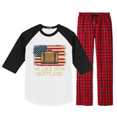 Vintage Funny I Like My Suitcase Trump Meme Raglan Sleeve Pajama Set