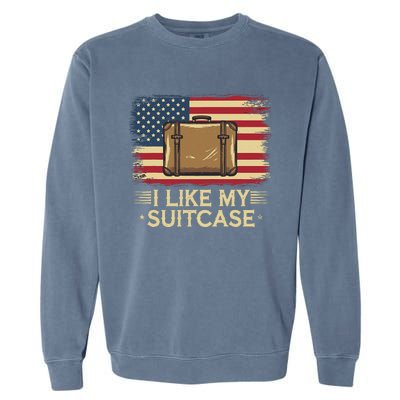 Vintage Funny I Like My Suitcase Trump Meme Garment-Dyed Sweatshirt