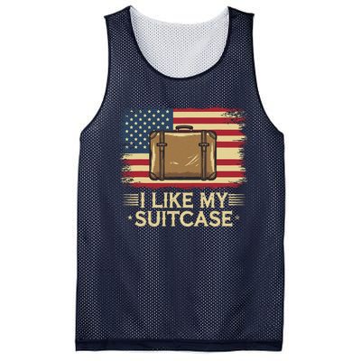 Vintage Funny I Like My Suitcase Trump Meme Mesh Reversible Basketball Jersey Tank