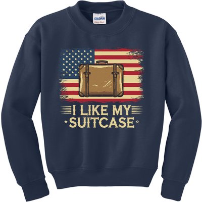 Vintage Funny I Like My Suitcase Trump Meme Kids Sweatshirt