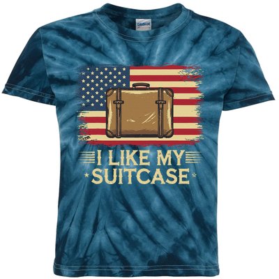 Vintage Funny I Like My Suitcase Trump Meme Kids Tie-Dye T-Shirt