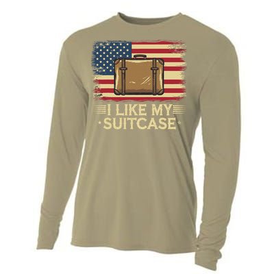 Vintage Funny I Like My Suitcase Trump Meme Cooling Performance Long Sleeve Crew