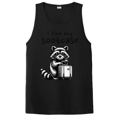 Vintage Funny I Like My Suitcase Raccoon PosiCharge Competitor Tank