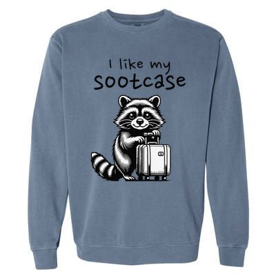 Vintage Funny I Like My Suitcase Raccoon Garment-Dyed Sweatshirt