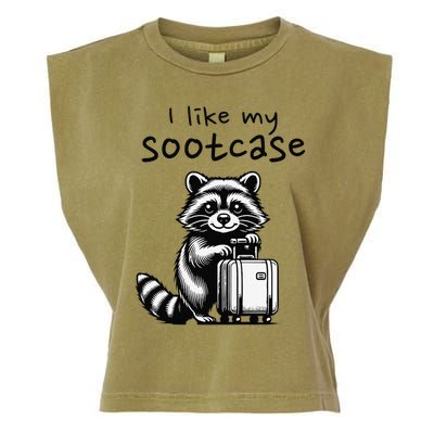 Vintage Funny I Like My Suitcase Raccoon Garment-Dyed Women's Muscle Tee