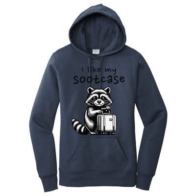 Vintage Funny I Like My Suitcase Raccoon Women's Pullover Hoodie