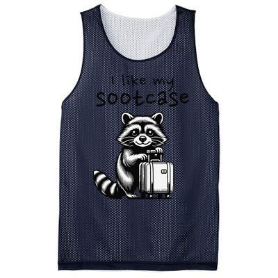 Vintage Funny I Like My Suitcase Raccoon Mesh Reversible Basketball Jersey Tank