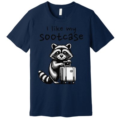 Vintage Funny I Like My Suitcase Raccoon Premium T-Shirt