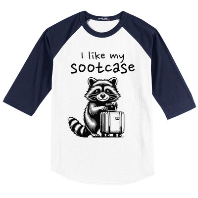 Vintage Funny I Like My Suitcase Raccoon Baseball Sleeve Shirt