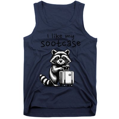 Vintage Funny I Like My Suitcase Raccoon Tank Top