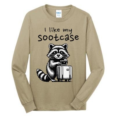 Vintage Funny I Like My Suitcase Raccoon Tall Long Sleeve T-Shirt