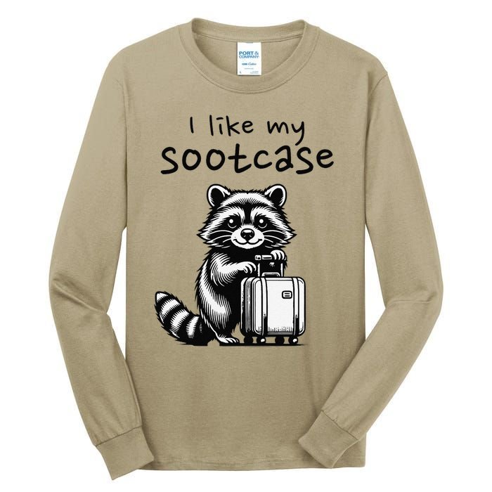 Vintage Funny I Like My Suitcase Raccoon Tall Long Sleeve T-Shirt