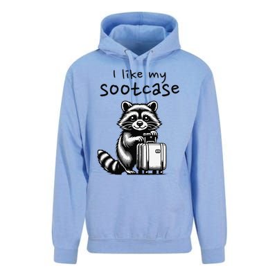 Vintage Funny I Like My Suitcase Raccoon Unisex Surf Hoodie