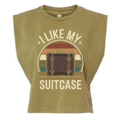 Vintage Funny I Like My Suitcase Trump Meme Garment-Dyed Women's Muscle Tee