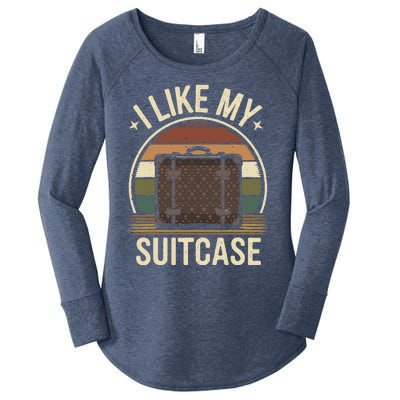 Vintage Funny I Like My Suitcase Trump Meme Women's Perfect Tri Tunic Long Sleeve Shirt