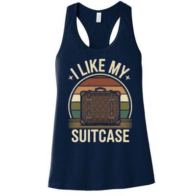 Vintage Funny I Like My Suitcase Trump Meme Women's Racerback Tank