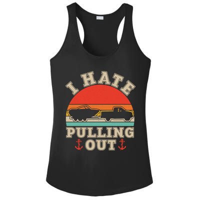 Vintage Funny I Hate Pulling Out Boating Ladies PosiCharge Competitor Racerback Tank