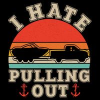 Vintage Funny I Hate Pulling Out Boating Women's V-Neck T-Shirt