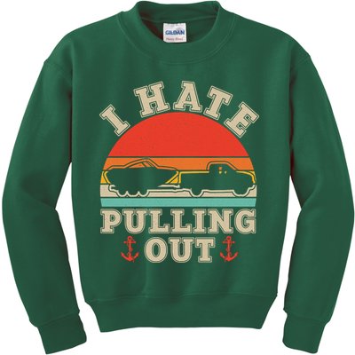 Vintage Funny I Hate Pulling Out Boating Kids Sweatshirt