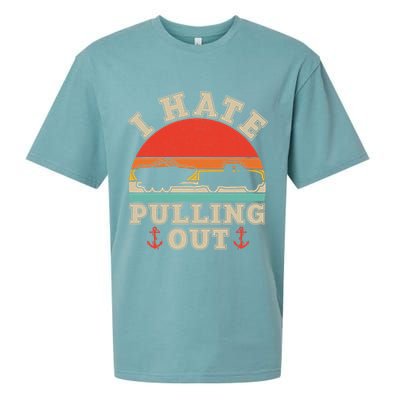 Vintage Funny I Hate Pulling Out Boating Sueded Cloud Jersey T-Shirt