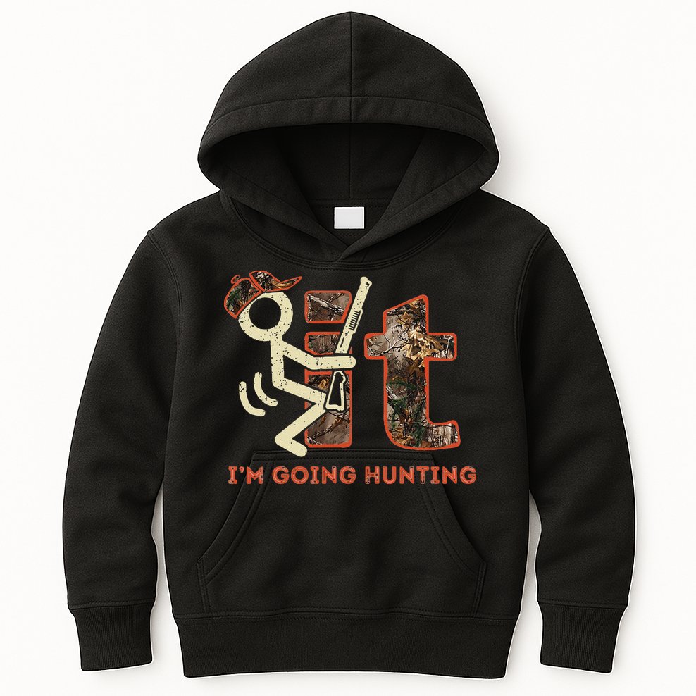 Vintage Fuck It Im Going Hunting Kids Hoodie