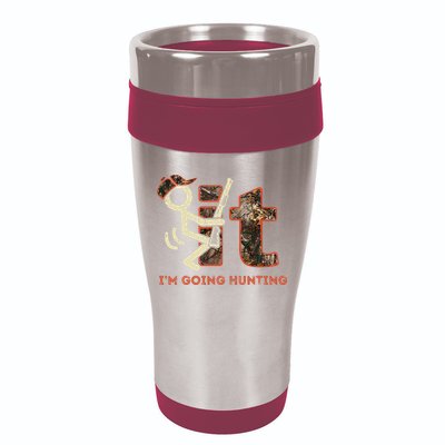 Vintage Fuck It Im Going Hunting 16oz Travel Tumbler
