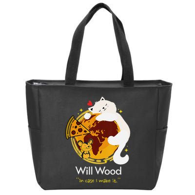 Vintage Funny In Case I Make It Classic Will Basic Wood Zip Tote Bag