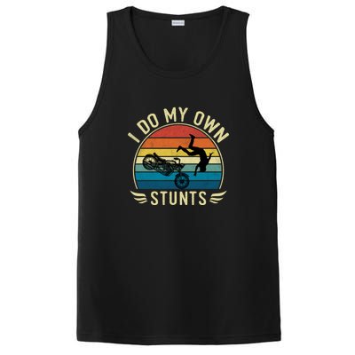 Vintage Funny I Do My Own Stunts Cool Motorcycle Gift PosiCharge Competitor Tank