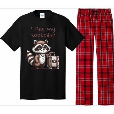 Vintage Funny I Like My Suitcase Raccoon Pajama Set