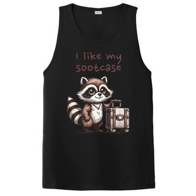 Vintage Funny I Like My Suitcase Raccoon PosiCharge Competitor Tank