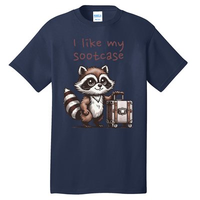 Vintage Funny I Like My Suitcase Raccoon Tall T-Shirt