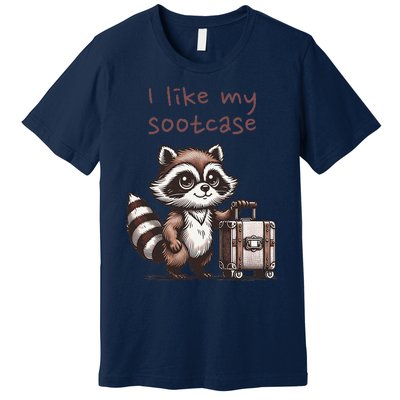 Vintage Funny I Like My Suitcase Raccoon Premium T-Shirt