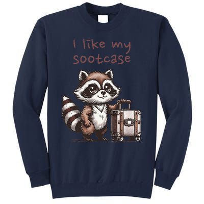 Vintage Funny I Like My Suitcase Raccoon Tall Sweatshirt