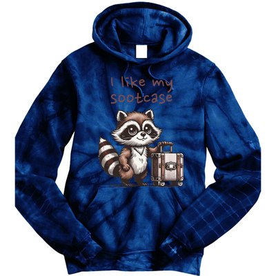 Vintage Funny I Like My Suitcase Raccoon Tie Dye Hoodie