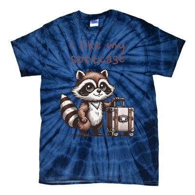 Vintage Funny I Like My Suitcase Raccoon Tie-Dye T-Shirt