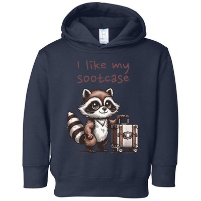 Vintage Funny I Like My Suitcase Raccoon Toddler Hoodie