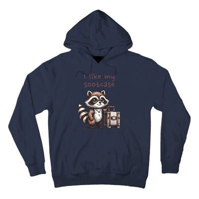 Vintage Funny I Like My Suitcase Raccoon Tall Hoodie