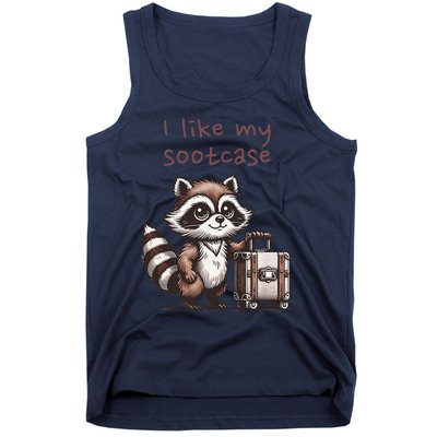 Vintage Funny I Like My Suitcase Raccoon Tank Top