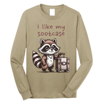 Vintage Funny I Like My Suitcase Raccoon Long Sleeve Shirt