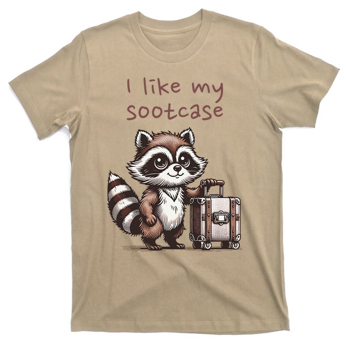 Vintage Funny I Like My Suitcase Raccoon T-Shirt