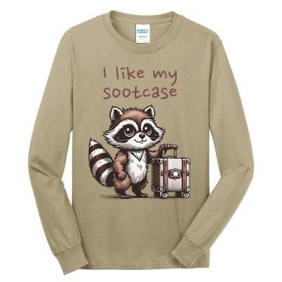 Vintage Funny I Like My Suitcase Raccoon Tall Long Sleeve T-Shirt