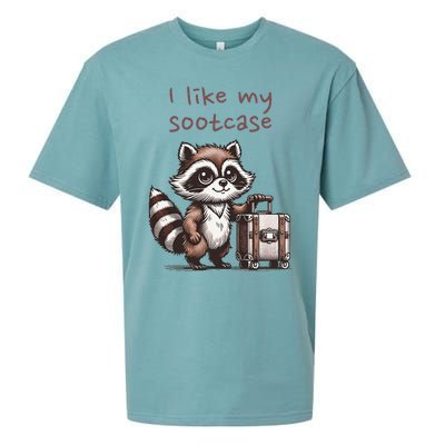 Vintage Funny I Like My Suitcase Raccoon Sueded Cloud Jersey T-Shirt