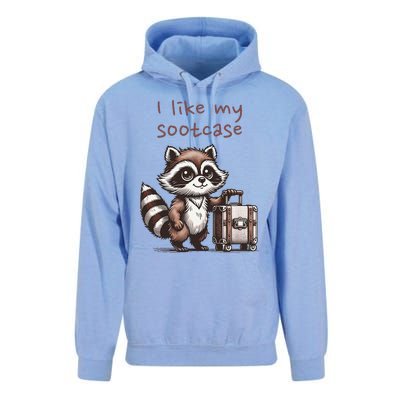 Vintage Funny I Like My Suitcase Raccoon Unisex Surf Hoodie