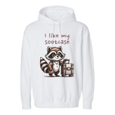 Vintage Funny I Like My Suitcase Raccoon Garment-Dyed Fleece Hoodie