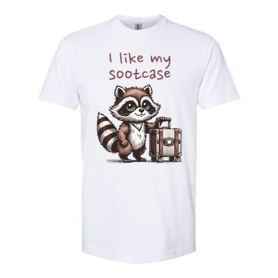 Vintage Funny I Like My Suitcase Raccoon Softstyle CVC T-Shirt