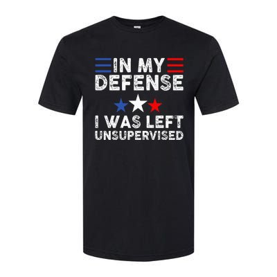 Vintage Funny In My Defense I Was Left Unsupervised Softstyle CVC T-Shirt